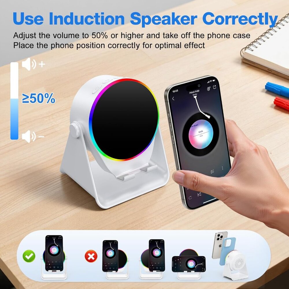 5 in 1 Bluetooth Speaker, 360° Rotation Cell Phone Stand! - Picture 3 of 9